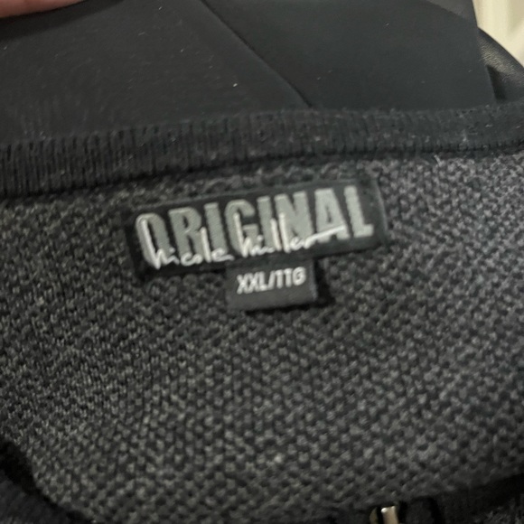 Black and grey tunic cardigan - Picture 2 of 2